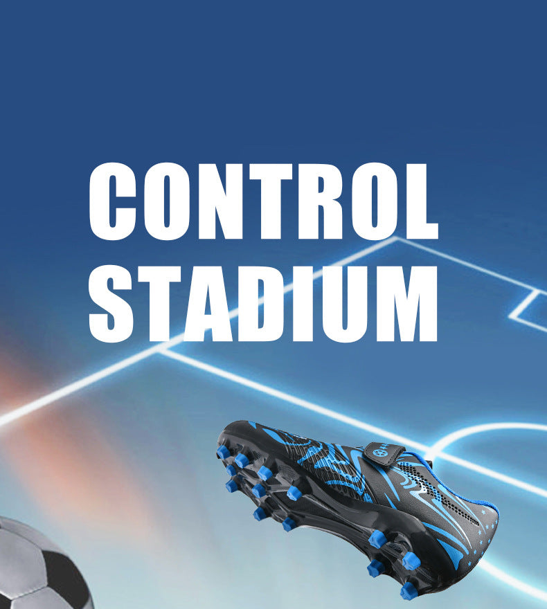 2025New Football Shoes for Men and Women, Medium and Large Children, Students, Long Spike Training Shoes, Youth Grass and Artificial Grass Field Sports