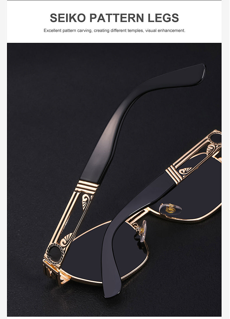 2025Steampunk Sunglasses New Men's Trendy Fashion Retro Small Square Frame Sunglasses Men sunglasses