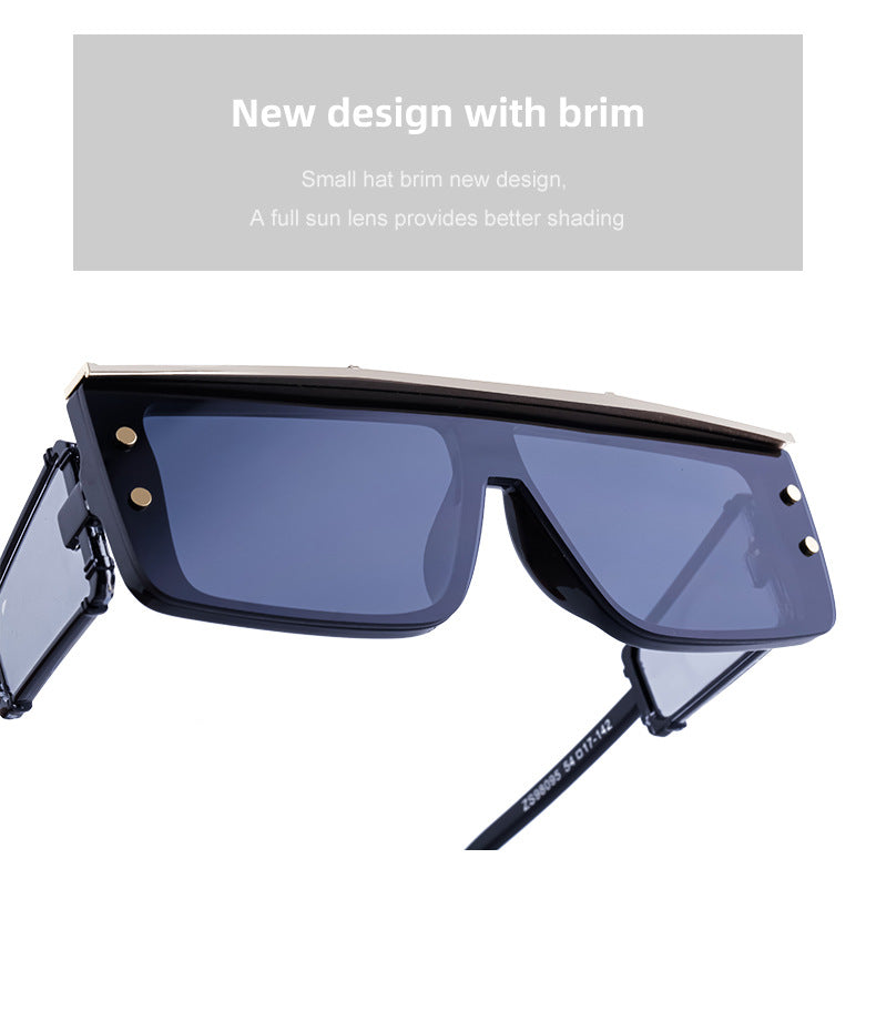 European and American Cyber Steampunk Square Frame Sunglasses for Men Trendy Y2K Wholesale Sunglasses and Eyeglasses sunglasses