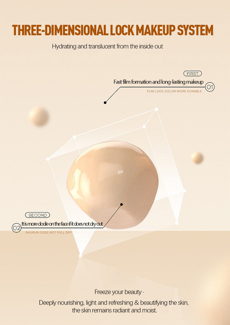 Anglicolor Air Cushion BB Cream Concealer No Makeup Cream Oil Control Long-lasting Liquid Foundation CC Frost