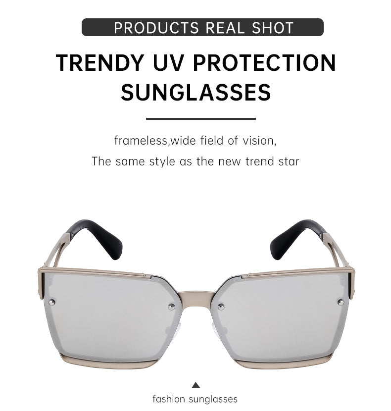 European and American Retro Punk Style Square Frame Sunglasses for Women Outdoor Sunshade Sunglasses for Men High-end Glasses Wholesale