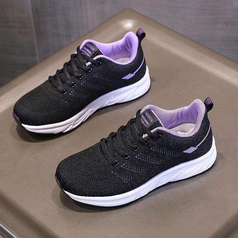 Women's Shoes2025New Spring Lightweight Mom Sports Shoes Shock Absorbing Running Shoes Black Soft Sole Long Standing Work Shoes