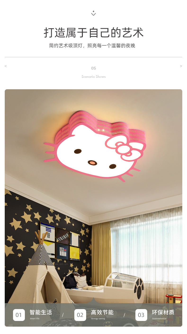 Children's Room Lamp Girl Modern Simple Boy Round Ceiling Lamp Cozy Bedroom Lamp Creative Kindergarten Classroom Lamp