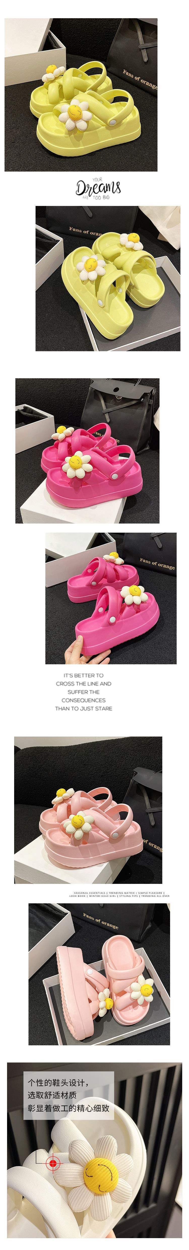 Versatile Women's Sandals for Outdoor Wear, Student Height Increasing Beach Sandals EVA All-in-One Two-Wear Casual Sandals24Summer Personality