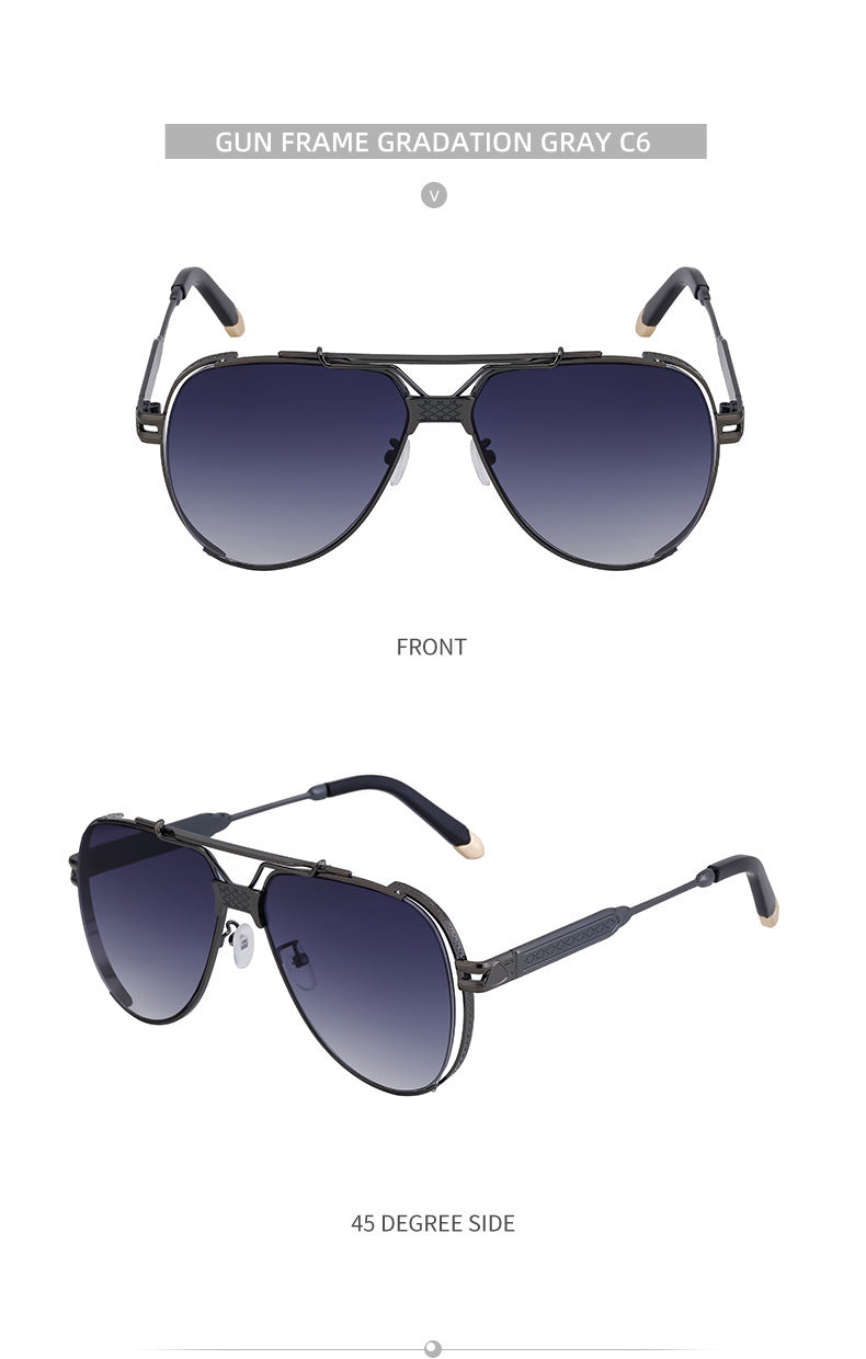 Double Bridge Toad Glasses Men's European and American Fashion Punk Style Sunglasses Outdoor Sports Sun Protection Glasses sunglasses