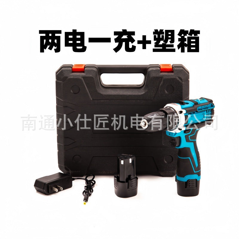 Cross-Border Foreign Trade Household Portable Lithium Electric Drill High-Power Multi-Function Wireless Rechargeable Pistol Drill Electric Screwdriver