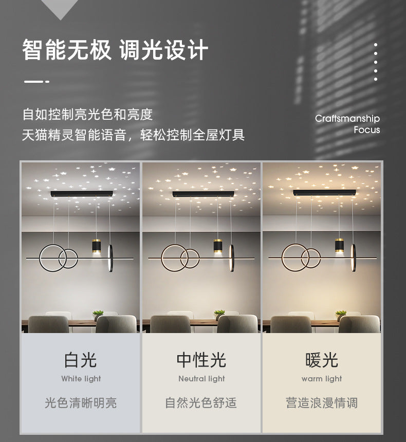 Living Room Pendant Light Modern Minimalist Lighting Internet Celebrity Light Luxury Nordic Lamp Creative Starry Sky Bedroom Bar Counter Dining Room Pendant Light