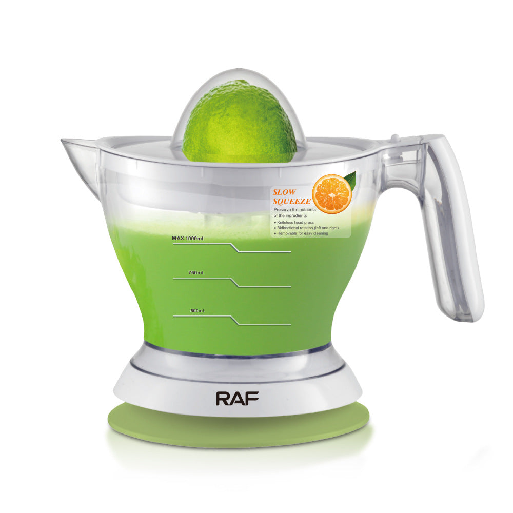 RAF EU Standard Electric Fresh Orange Juicer Household Automatic Juicer Lemon Orange Juice Machine Small Portable617