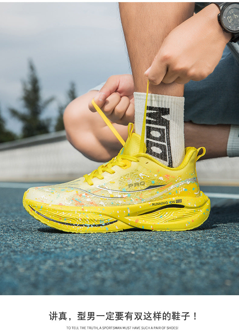 Red Rabbit9pro Luminous Carbon Plate High Elastic Cushioning Women Running Shoes Men Autumn Racing Training Non-Slip Cushioning Sneakers