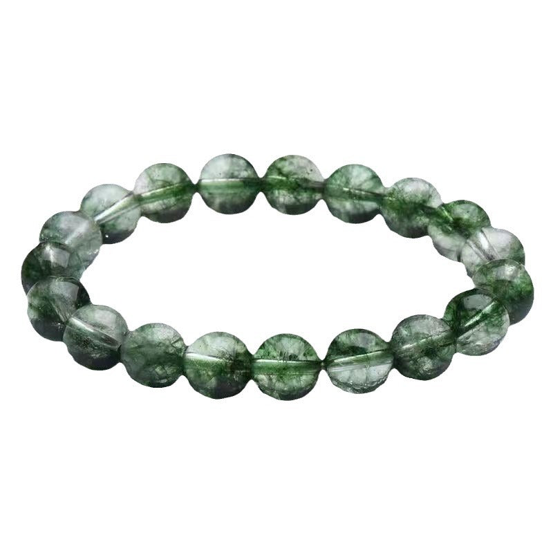 New Green Ghost Bracelet6mm Elastic Cord Beaded Women's Lucky Bracelet Green Phantom Crystal Bracelet
