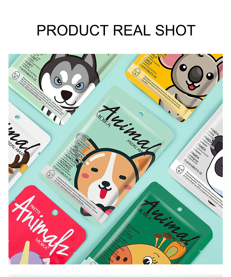 Cartoon Animal Mask Wholesale Full Single Piece Pack Firming Hydrating Moisturizing Brightening