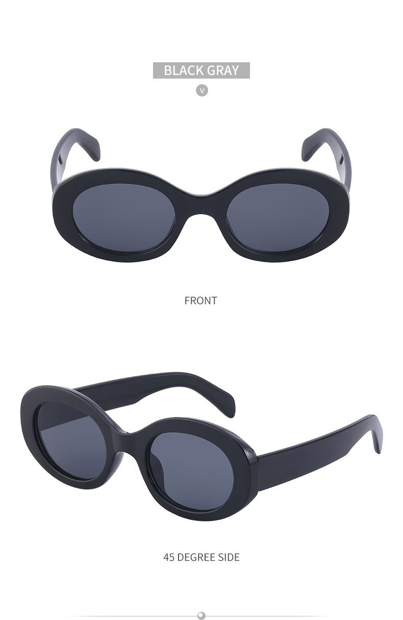 Fashion Round Frame Sunglasses for Women Trendy European and American Style ins Small frame sunglasses for women outdoor sun protection glasses shades