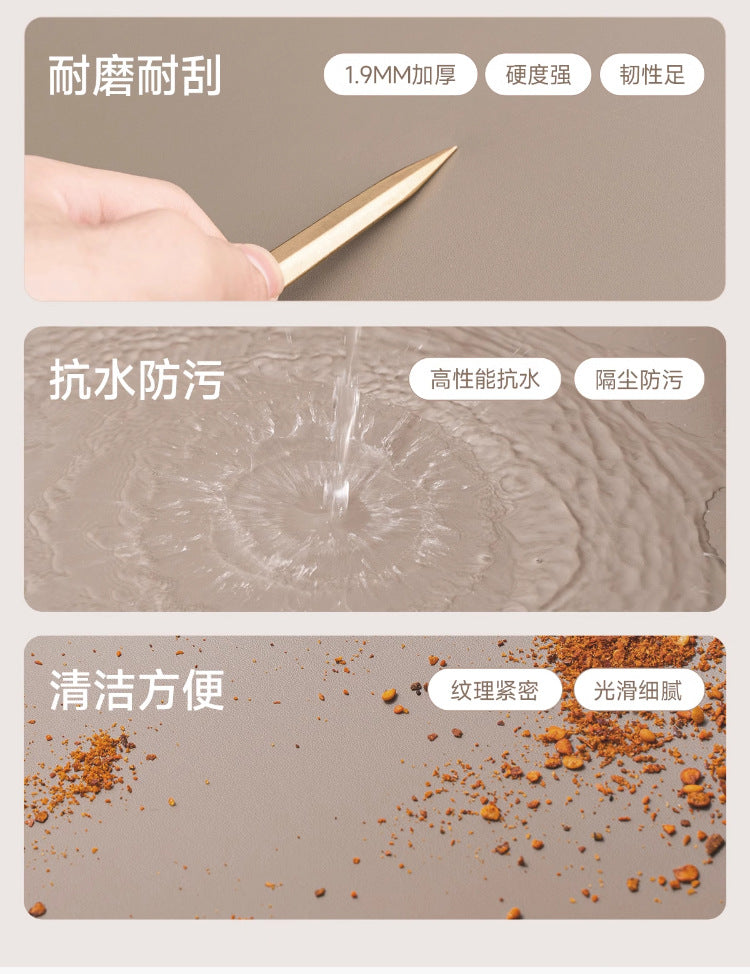 Multi-layer Solid Wood Rock Board Dressing Table Bedside Table Integrated Designer Bedroom Modern Minimalist High-grade Gray Makeup Table