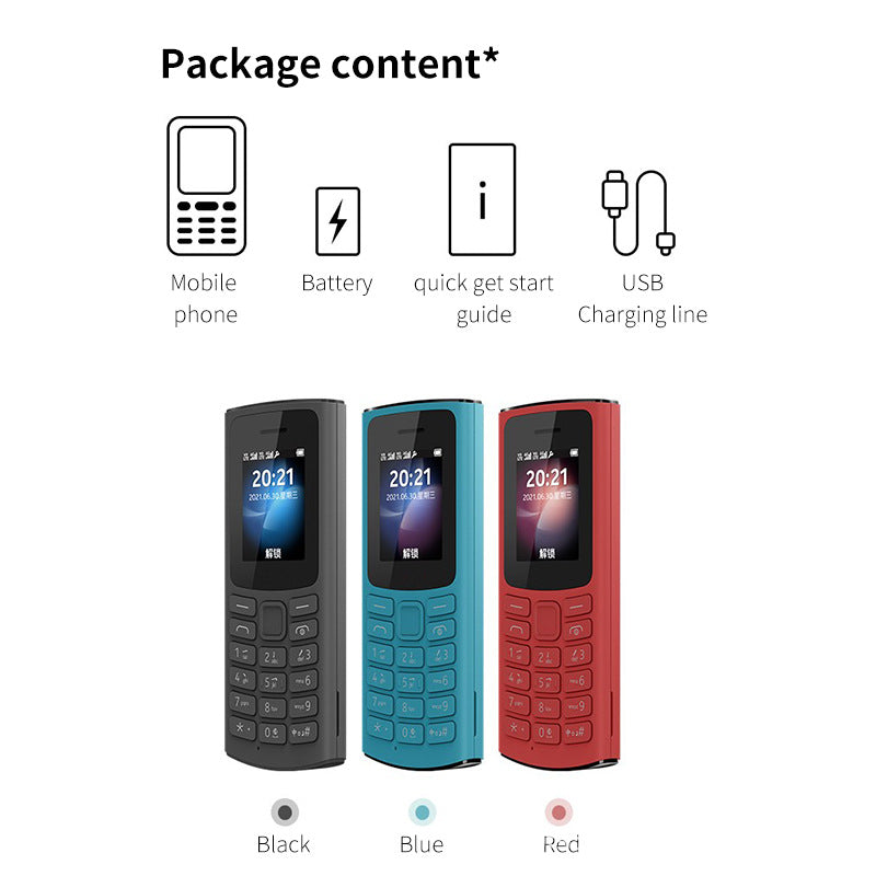 Specially designed for students and elderly, multi-function button phone with long standby time, large screen, and large font