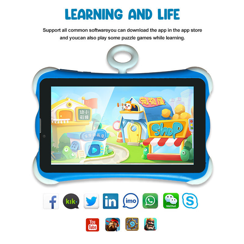 7 Inch Kids Tablet Children Learning Machine Android Call Tablet