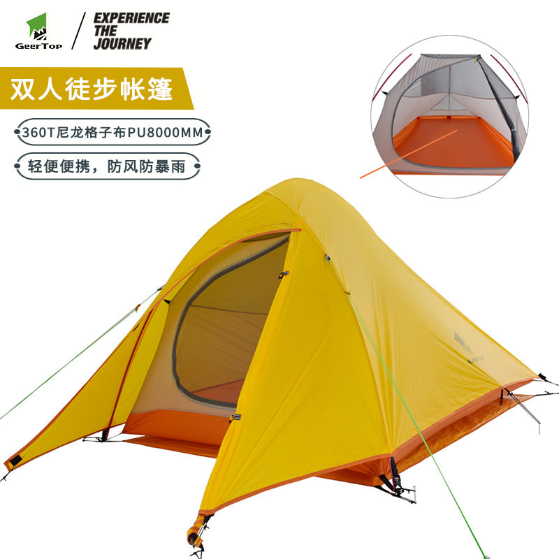 Wholesale Lightweight Hiking Tent Aluminum Pole Single Double Layer Tent Thickened Waterproof Camping Professional Mountaineering Tent Outdoor Camping