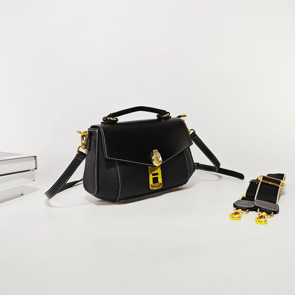 Customized Fingerprint Unlock Bag High-end Fashion Top Layer Cowhide Large Capacity Handbag Crossbody Genuine Leather Women's Bag