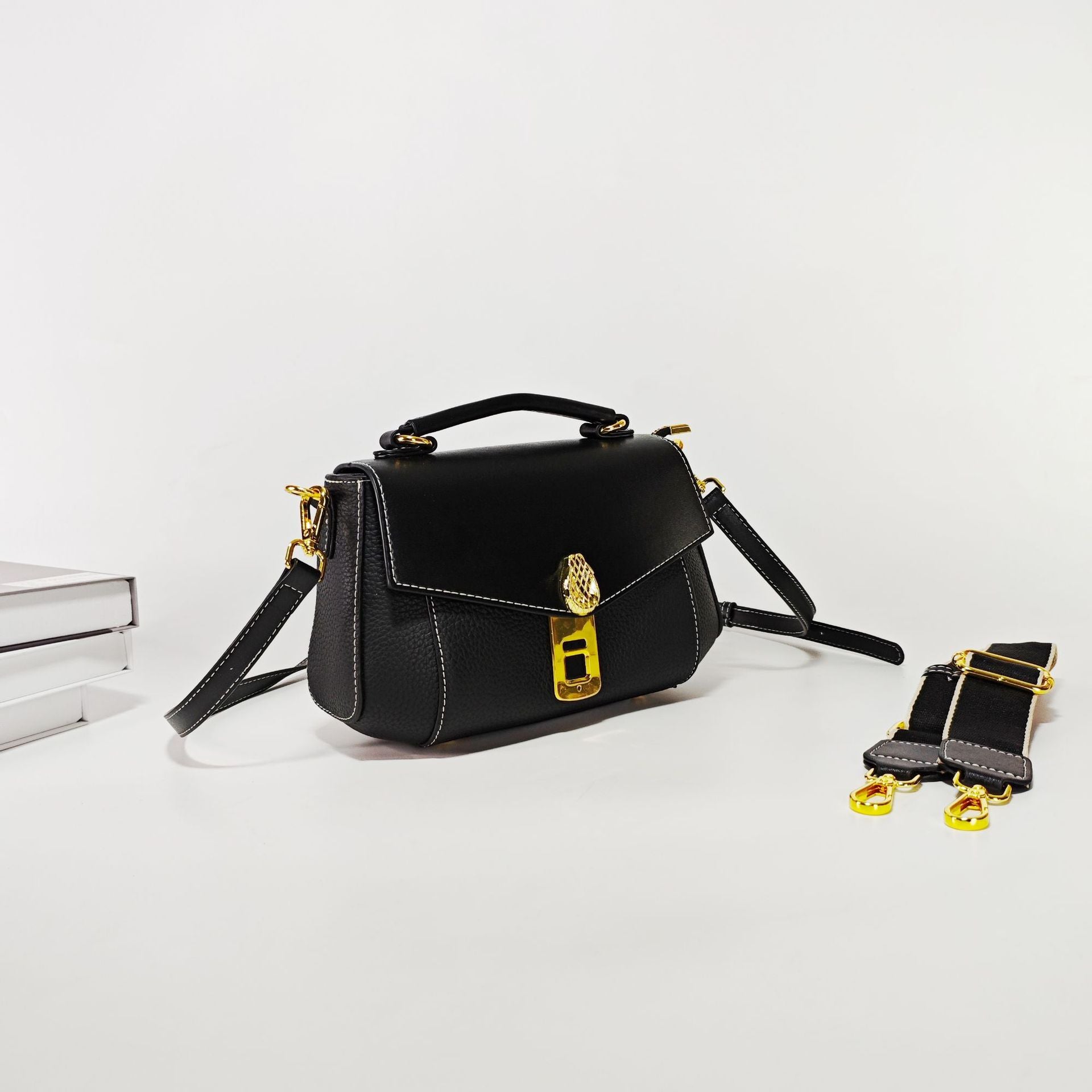 Customized Fingerprint Unlock Bag High-end Fashion Top Layer Cowhide Large Capacity Handbag Crossbody Genuine Leather Women's Bag