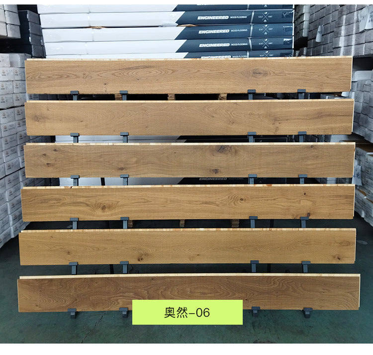 Pure Three-Layer Solid Wood Flooring European Oak Sawtooth Texture Scar Modification Antique Warm Flooring