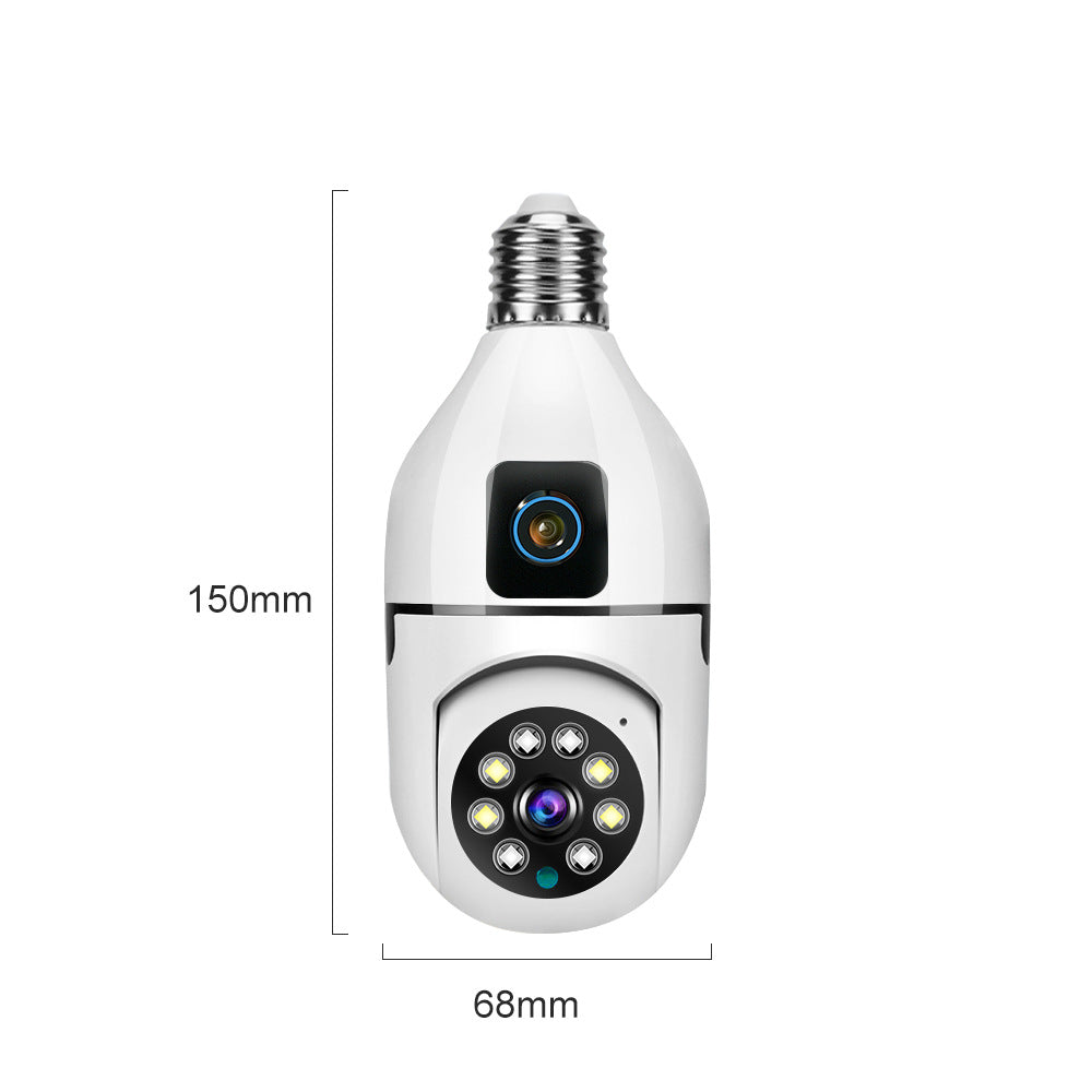 V380pro Binocular Wireless Bulb Camera WIFI Panoramic Pan-Tilt Home Indoor Light Head Night Vision
