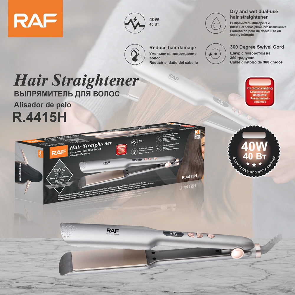 RAF EU Standard Hair Straightener Curler Negative Ion Hair Straightener Home Use Volumizing Hair Root Straightening Iron