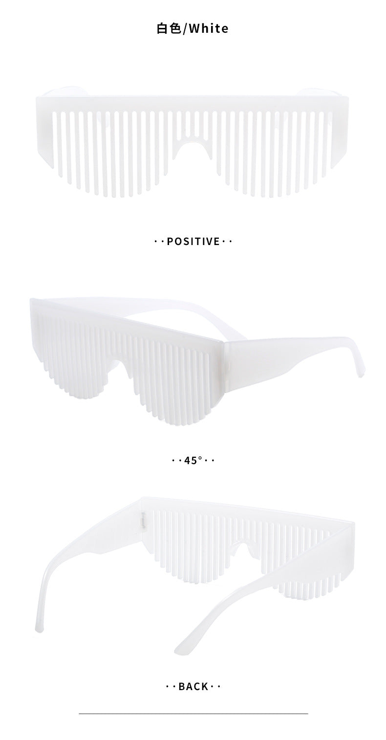 Christmas Costume Creative Comb Sunglasses for Women Multifunctional Gradient Party Blinds Sunglasses Trendy Internet Celebrity