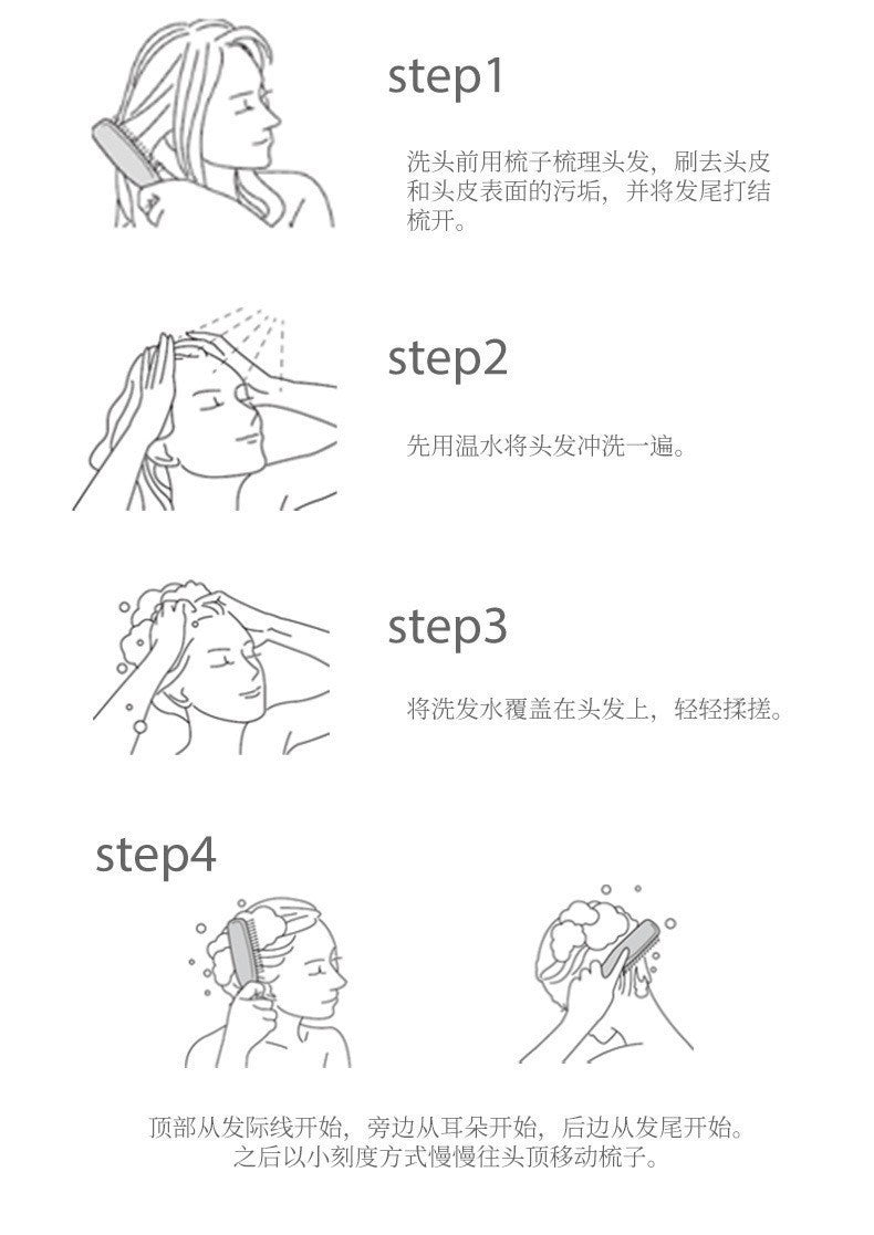 Cross-Border Meridian Fluffy Scalp Cleaning Care Comb High Low Comb Teeth Dry Wet Dual-Use Smooth Hair Fine Needle Electroplated Massage Comb