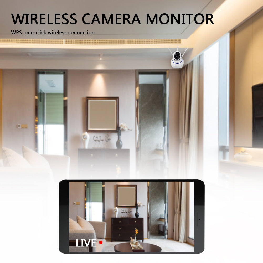 Yoosee Webcam with Three Antennas, Strong for Bald Heads Home Wireless Video Surveillance Camera Worth Watching APP