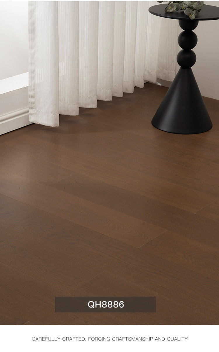 Oak Black Walnut Full Birch Base Material Multi-layer Solid Wood Composite Flooring Wear-resistant Medieval Style Song Dynasty Aesthetics ENF Environmental Protection