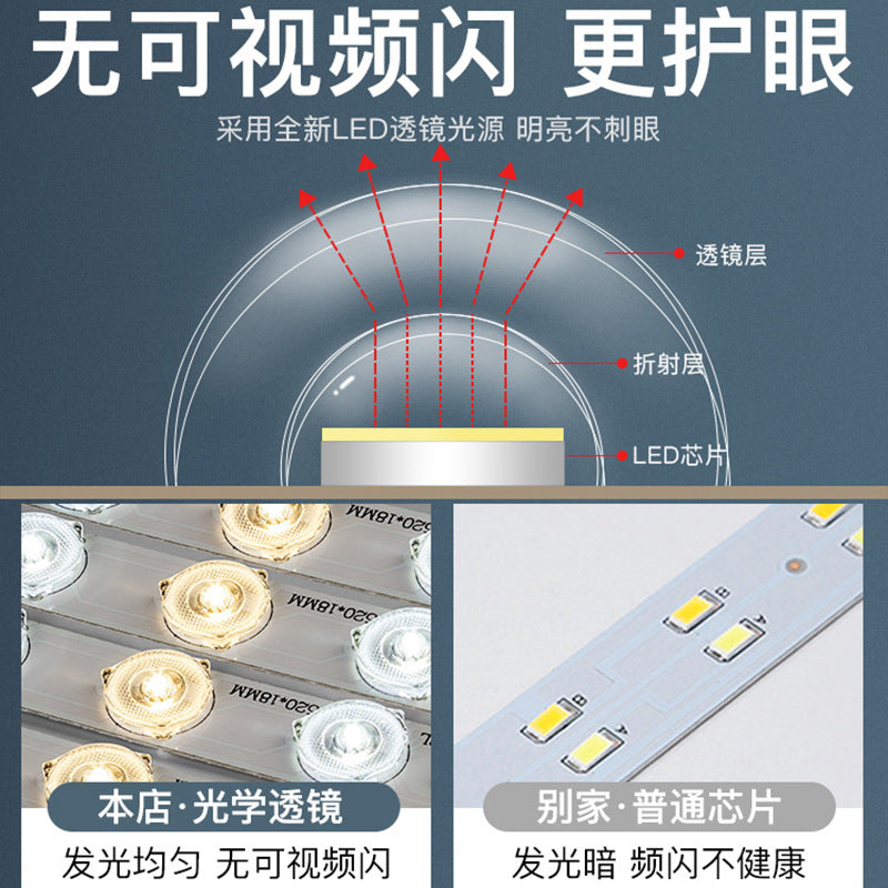 Full Spectrum led Ceiling Lamp Modern Minimalist Creative Nordic Ultra-thin Living Room Lamp Study Room Dining Room Lamp Bedroom Lighting Fixture