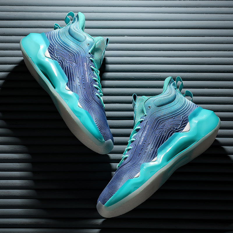 2025New Fashion Rubber Sole Sports Trendy Shoes for Teenagers, Personalized Professional High-Top Wear-Resistant Basketball Shoes