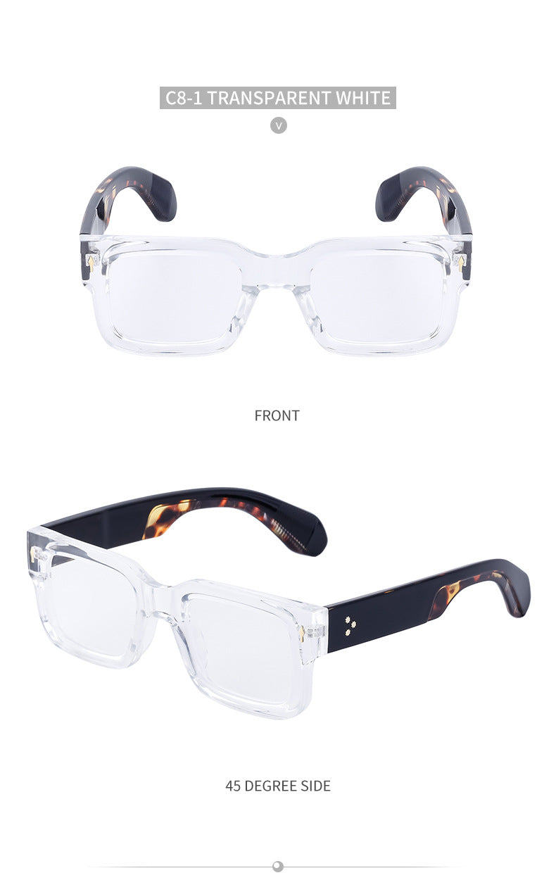 2025New Retro Square Frame Sunglasses for Men High-End European and American Retro Sunglasses Men's Trend sunglasses