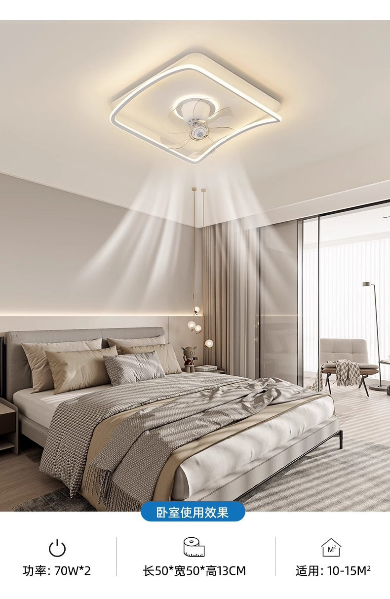 Shaking Head Fan Light Bedroom Ceiling New Ultra-Thin Cloud Light Children's Room Light360Eye Protection Smart Ceiling Fan Light