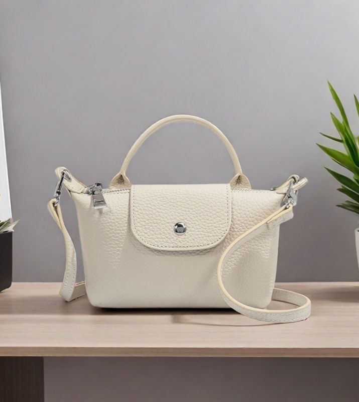 First Layer Cowhide Dumpling Bag Casual Genuine Leather Phone Bag for Women Summer Crossbody Bag Versatile Lightweight Walking Small Bag