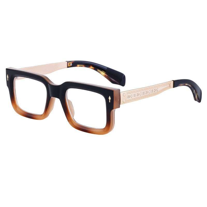 Fashion Square Frame Non-Prescription Glasses for Men, Can Be Fitted with Prescription Lenses, Optical Frame, Small Frame Glasses, Hot Sale