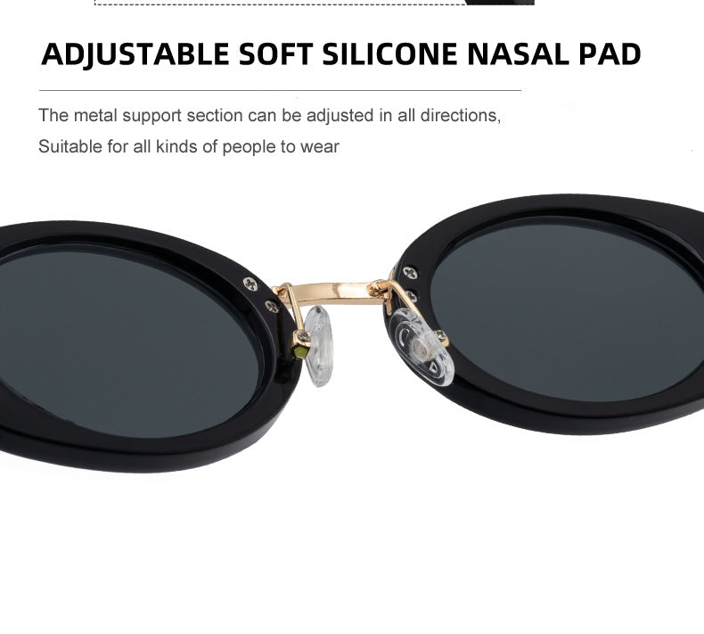 2025New European and American Fashion Oval Small Frame Sunglasses for Women, Trendy Personality Sun Protection Sunglasses Wholesale