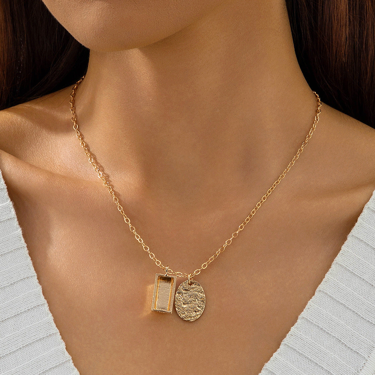 European and American Retro Hollow Diamond Cross Pendant Necklace Gothic Style Black Layered Wear Y Type Necklace