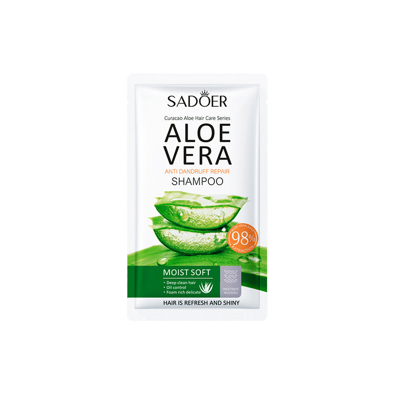 Aloe Vera Shampoo SADOER Smooth and Refreshing Portable Shampoo Sachets Cross-Border Wholesale