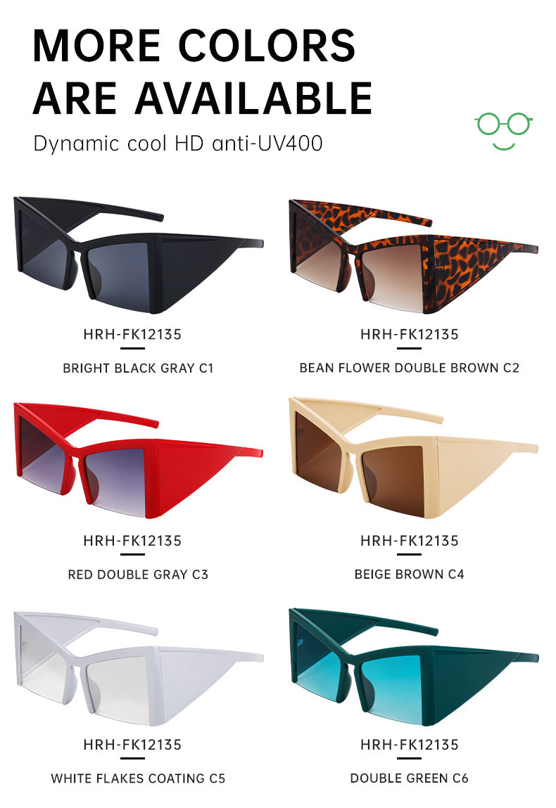 European and American Retro Large Frame Sunglasses for Women, Unique Cat Eye Sunglasses, Wholesale Glasses for Women sunglasses