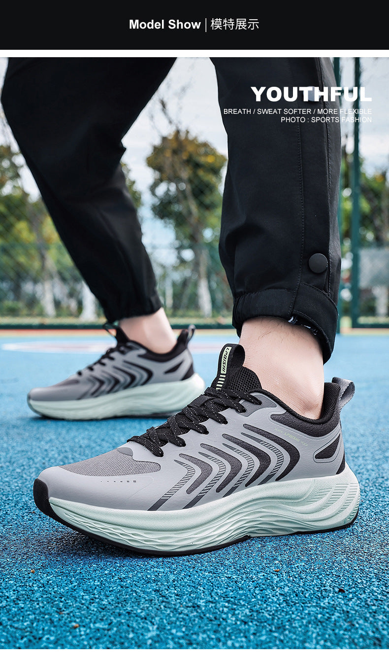 2025New Men's Shoes Lightweight Running Soft Sole Breathable Non-Slip Odor-Resistant Men's Mesh Outdoor Casual Shoes Sports Shoes