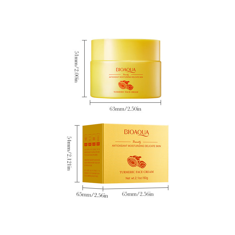 BIOAOUA Turmeric Antioxidant Moisturizing Cream Moisturizing skin nourishing cream  foreign trade wholesale