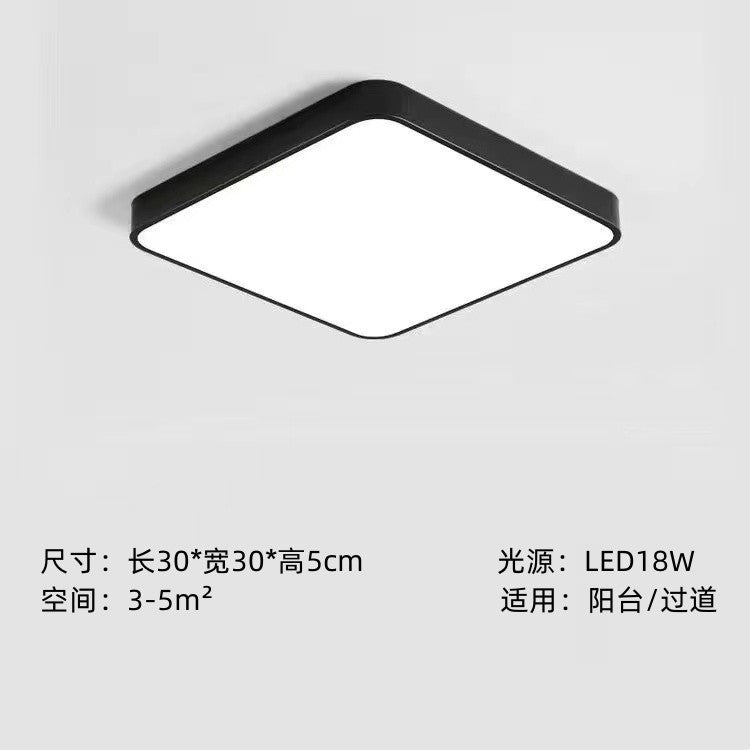 Home Living Room Lamp Rectangular Creative Macaron Ceiling Lamp Room Lamp Modern Simple Iron Art led Bedroom light