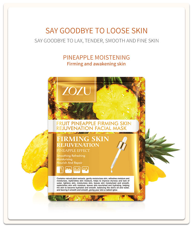 Cross-border Pineapple Face Mask25g  BIOAOUA Red Pomegranate Moisturizing Mask Cross-Border Foreign Trade Manufacturer Skincare Wholesale