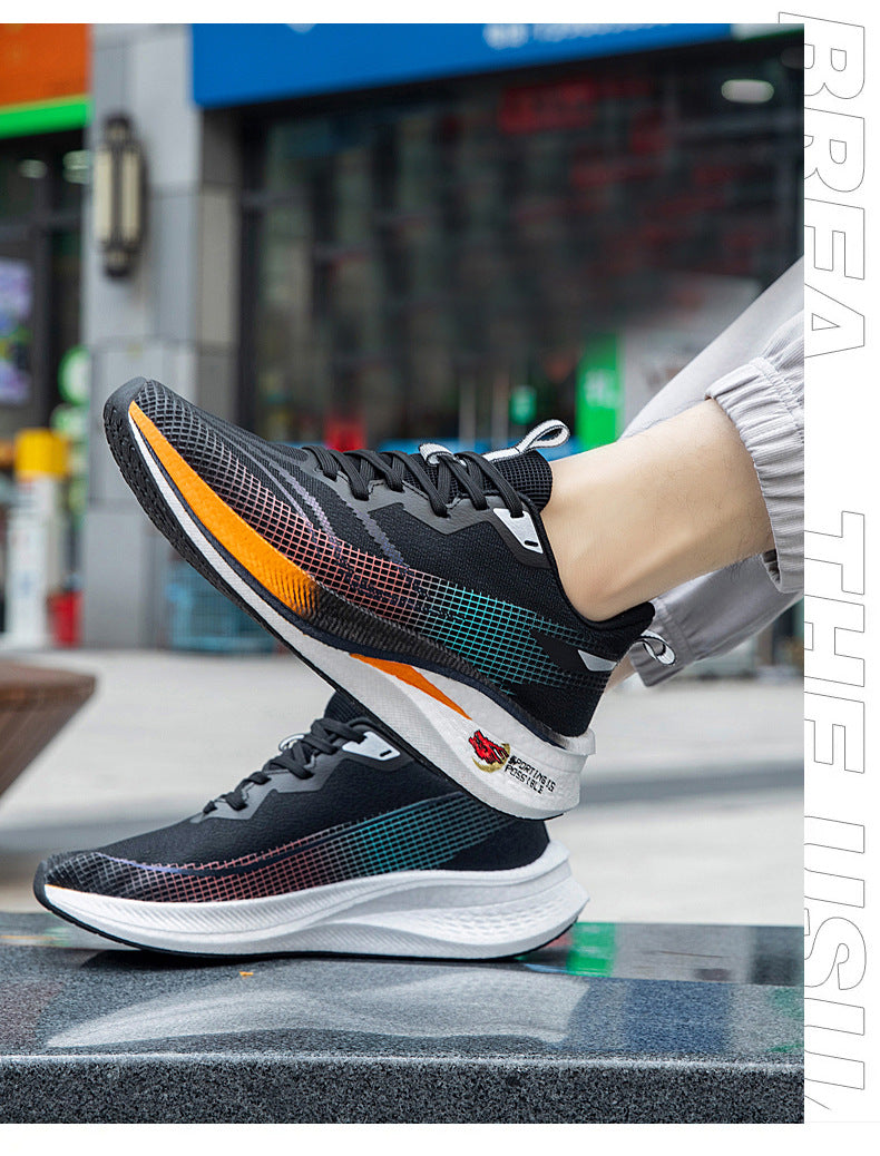 Red Rabbit7pro Breathable Mesh Popcorn Carbon Plate Running Shoes Men and Women Students Sports Sneakers Casual Jogging Shoes