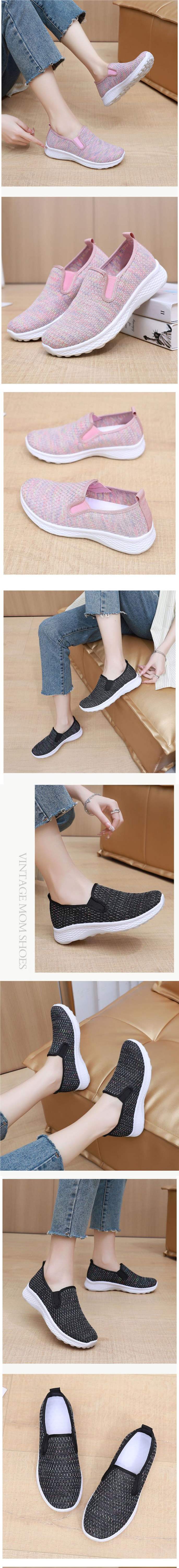 Lightweight Breathable Slip-On Women's Shoes Autumn Breathable Sports Shoes for Women2025New casual thick-soled shoes for the year