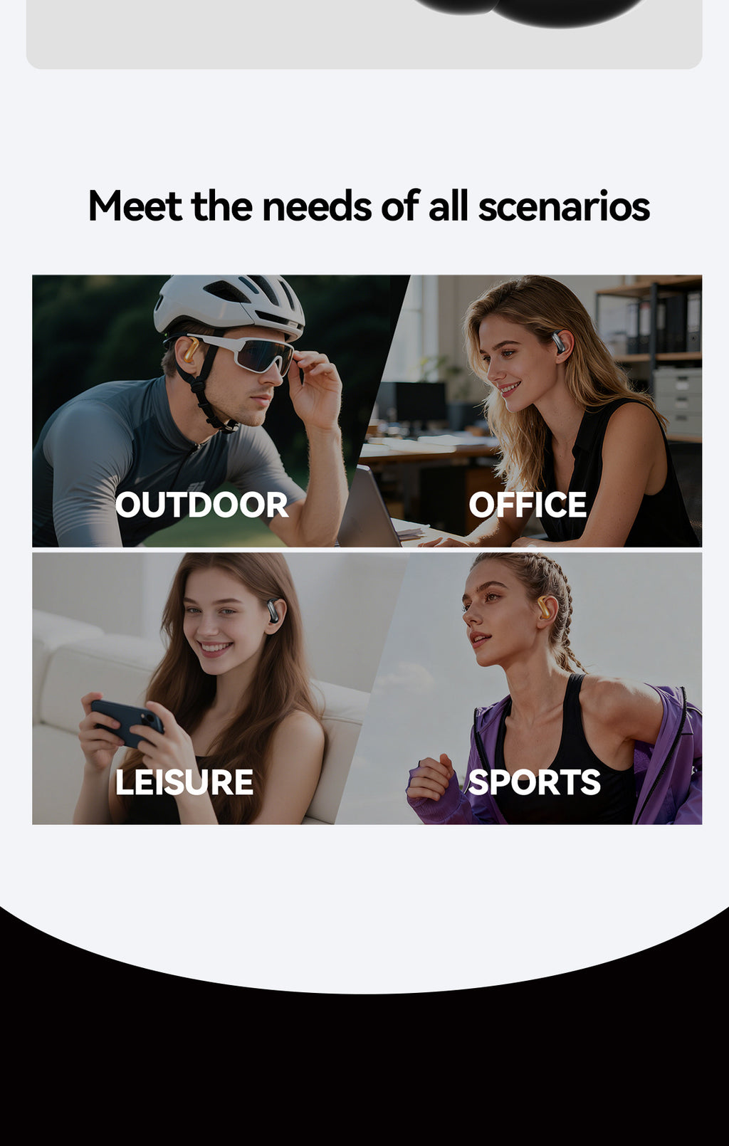 New M144Long Battery Life Ear-Hook and In-Ear Headphones Private Model High Appearance Wireless Bluetooth Headphones Wholesale