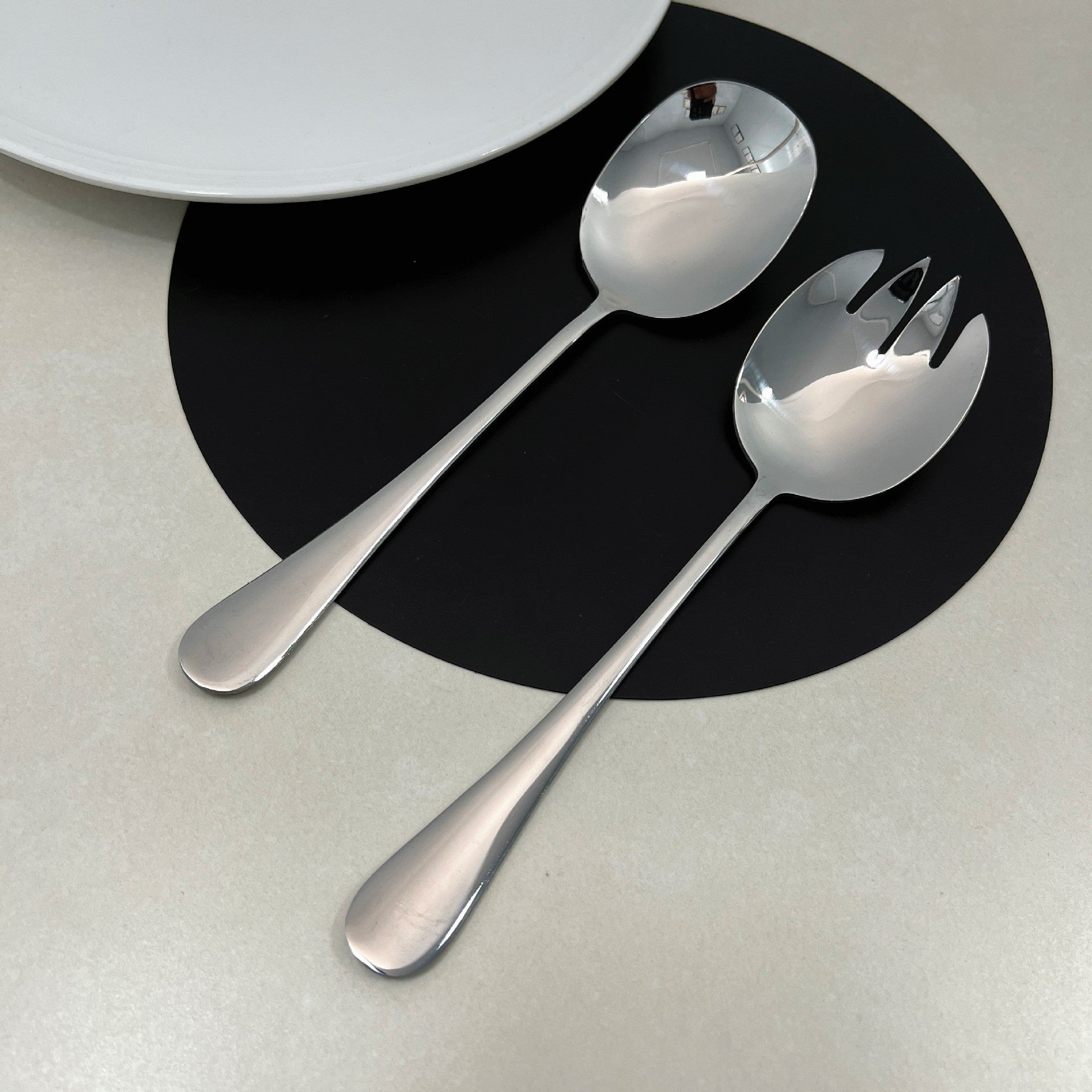 Hotel Stainless Steel Serving Spoon Restaurant Large Serving Spoon Soup Spoon Service Spoon Large Spoon Thickened Canteen Public Spoon