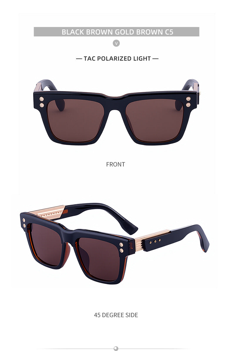 Men's Square Frame Polarized Sunglasses2025European and American retro high-end sun protection sunglasses for driving