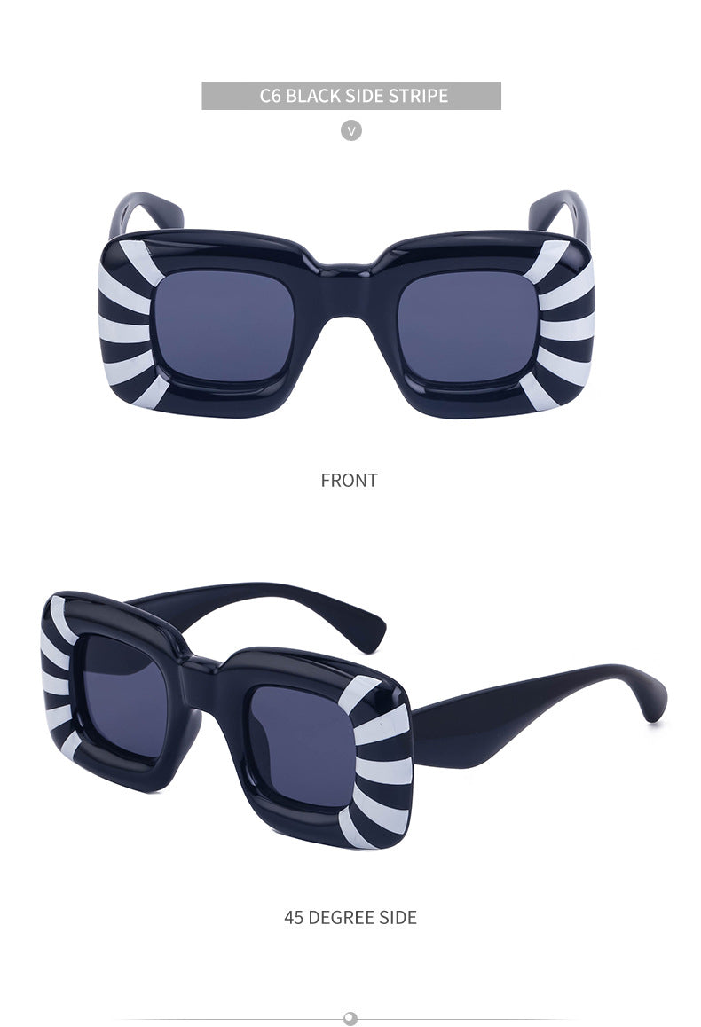 European and American Style Square Frame Sunglasses for Women Fashionable Quirky Sunglasses for Men Wholesale