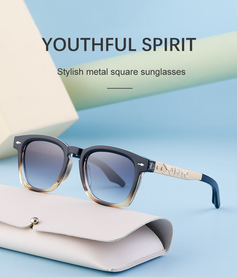 Square Frame Retro Sunglasses for Men, Sun Protection, Driving Special, High-End Outdoor Glasses Wholesale shades
